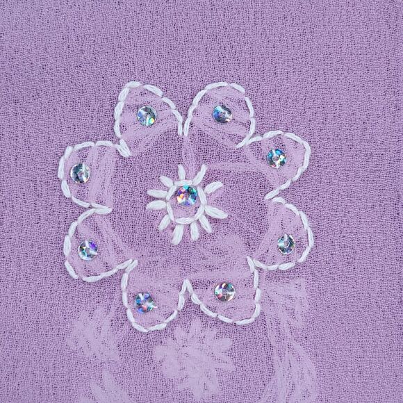 🔹️DKNY Jeans Lavender Sheer Tunic Cover-up/Blouse Small - Picture 9 of 12